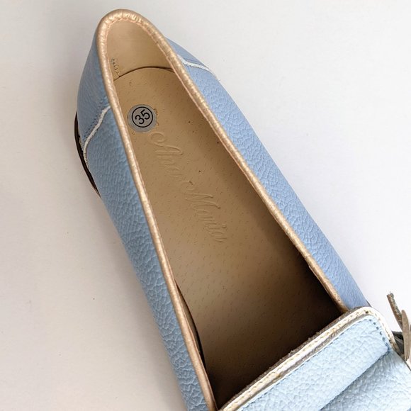 🇨🇦 New Ana Maria Dessin Leather Loafer Made In Canada - Picture 8 of 13